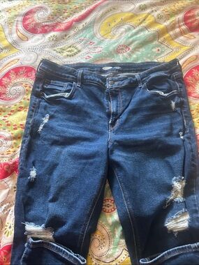 Old Navy Women's Dark Wash Skinny Jeans - Blue